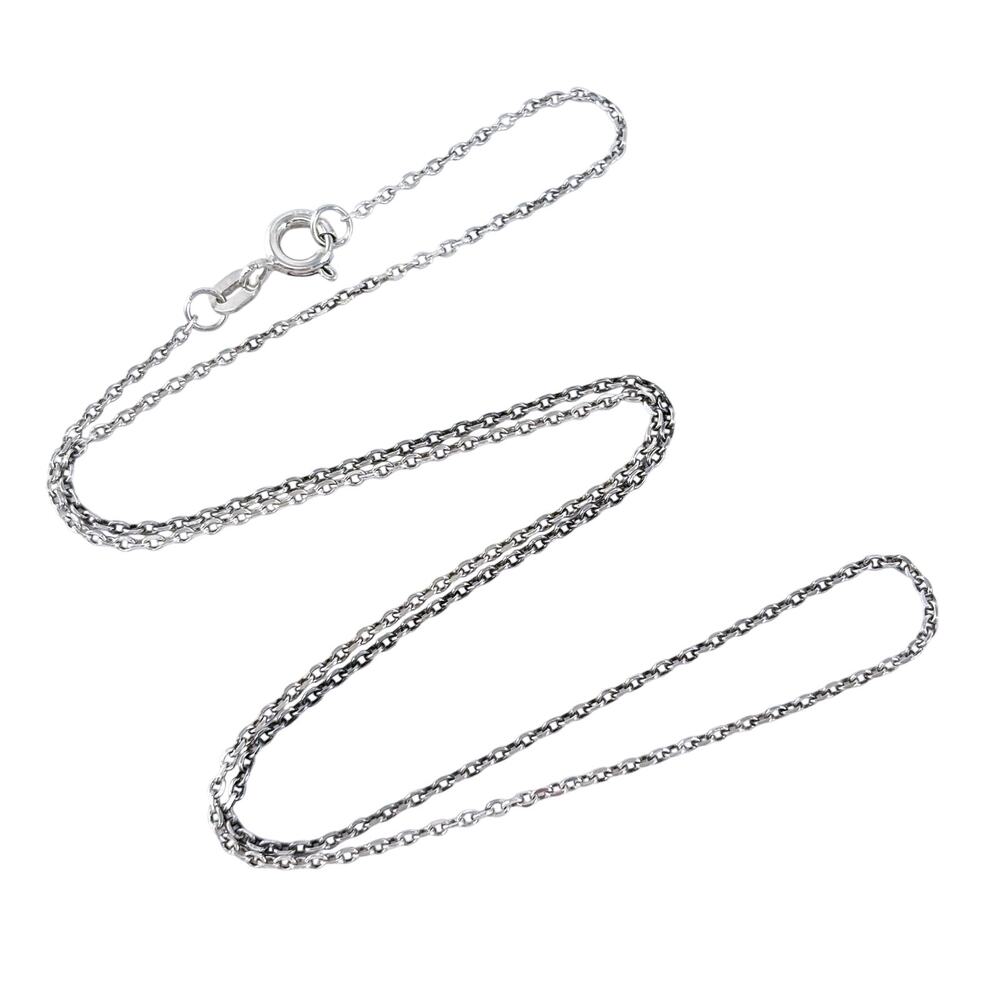 Vintage Sterling Silver 925 Cable Link Chain Necklace 17.5”